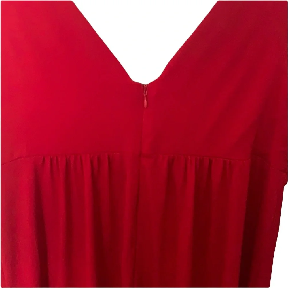 90s Vintage Red Strappy Dress - Picture 7 of 9